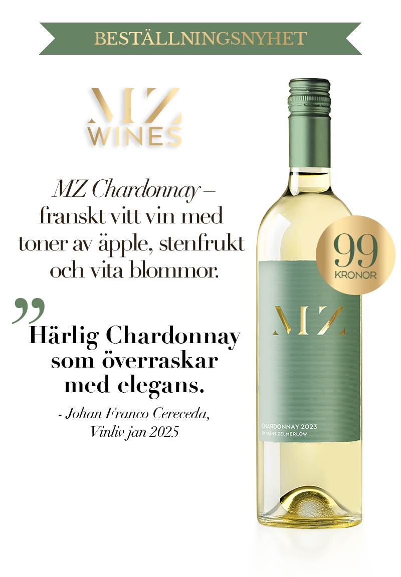 MZ Chardonnay By Måns Zelmerlöw, 2023