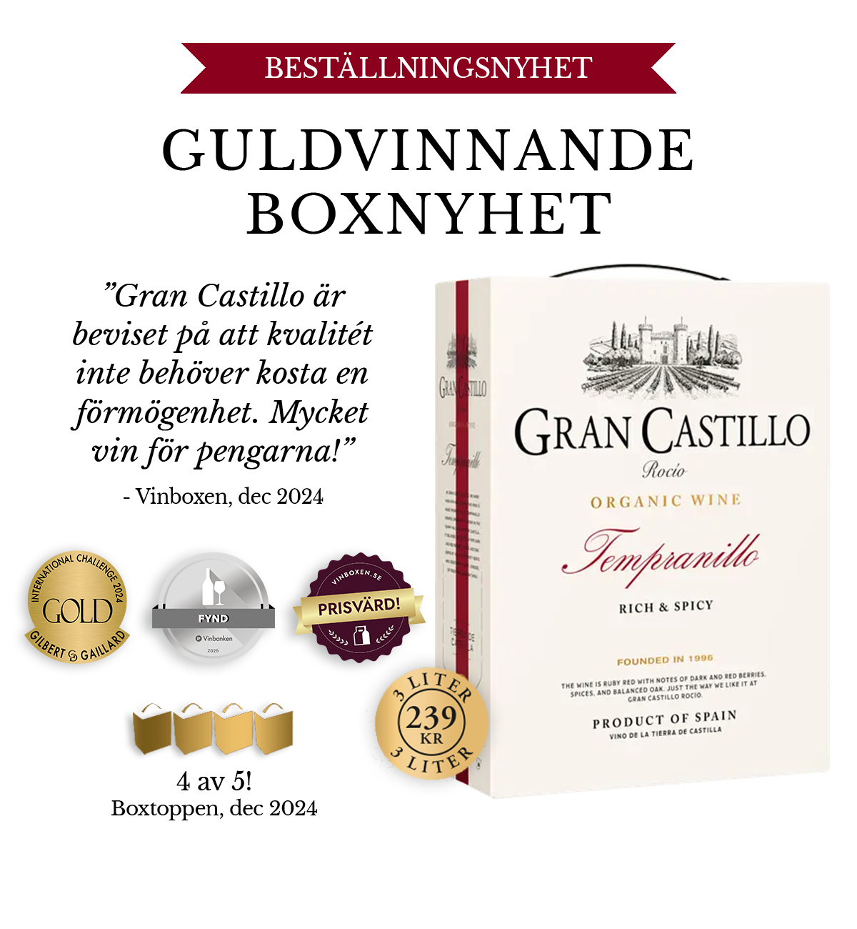 Gran Castillo Rocio Tempranillo Organic, 2023