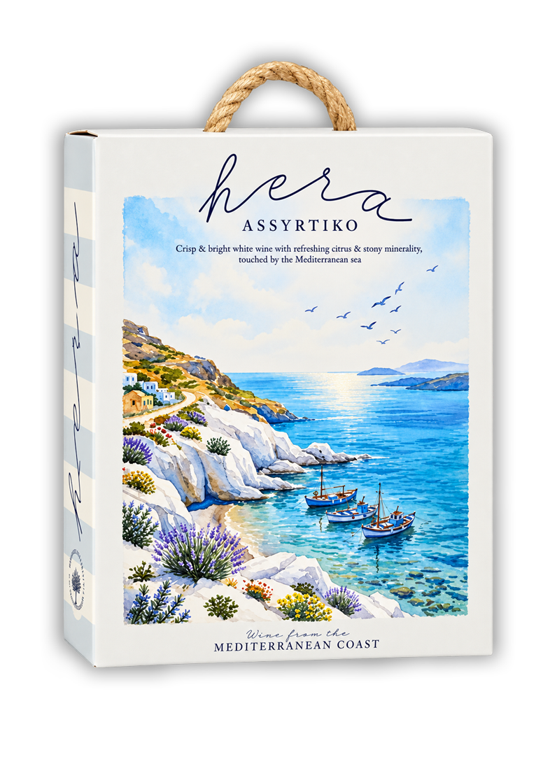 Vinet Hera Assyrtiko, produktbild