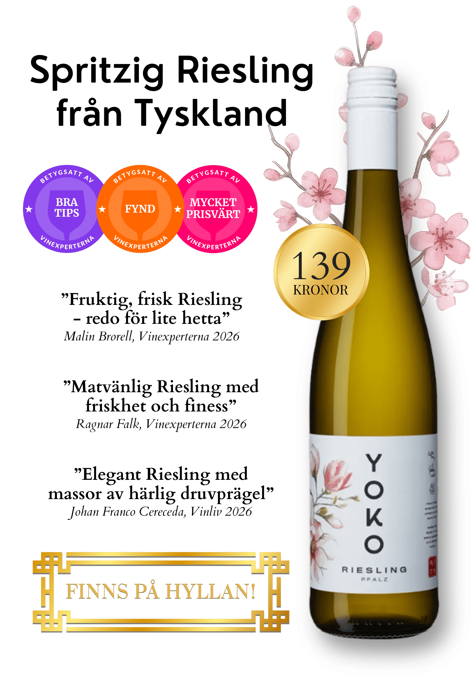 Yoko Riesling Organic Fair’n Green